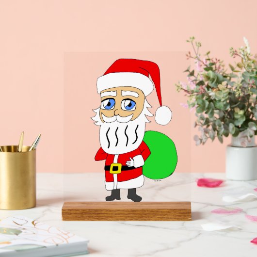 Chibi Santa Claus Acrylschild (Hochzeit)
