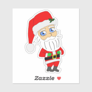chibi santa claus aufkleber