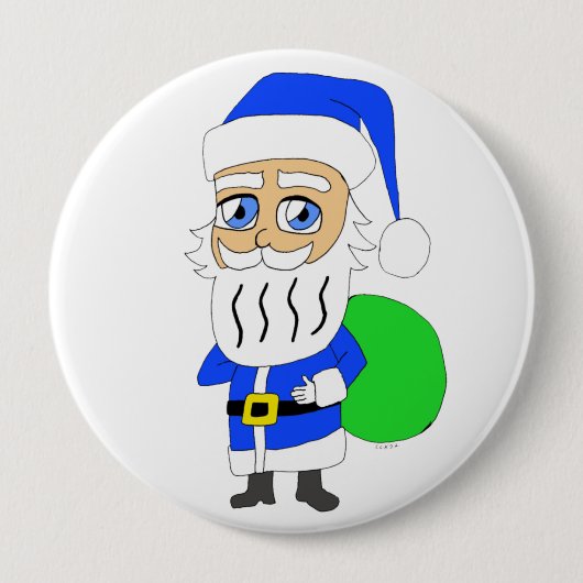 Chibi Santa Claus Button (Vorderseite)