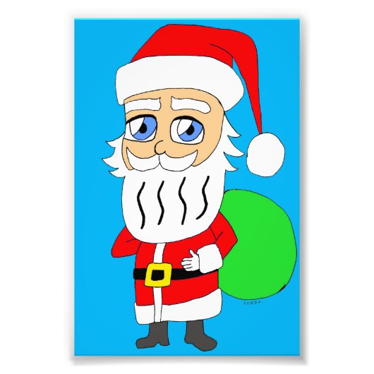 Chibi Santa Claus Fotodruck (Vorne)