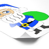 Chibi Santa Claus Fotodruck (Ecke)
