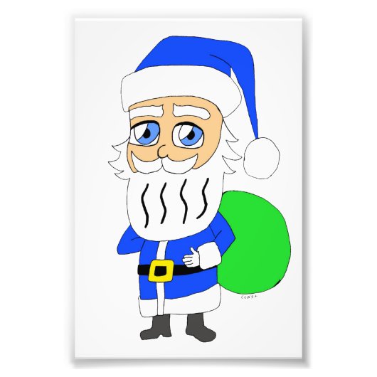 Chibi Santa Claus Fotodruck (Vorne)