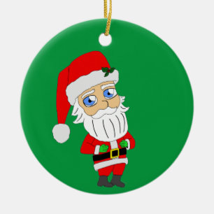 Chibi santa claus Keramik Ornament