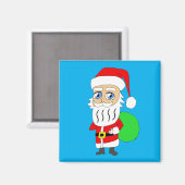 Chibi Santa Claus Magnet (Vorderseite/Rückseite)