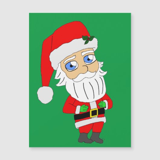 chibi santa claus magnetkarte (Vorderseite)