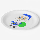 Chibi Santa Claus Pappteller (Schrägansicht)
