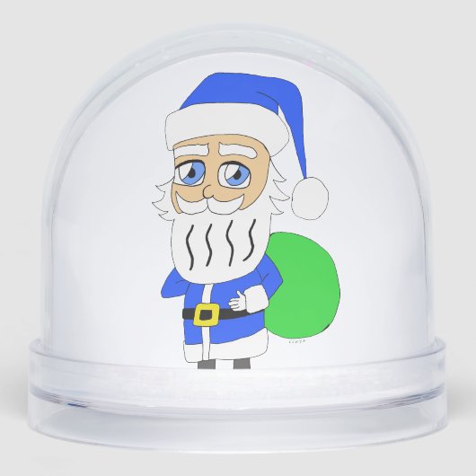 Chibi Santa Claus Schneekugeln (Vorderseite)