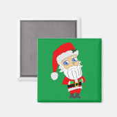Chibi santa-Clubmagnet Magnet (Vorderseite/Rückseite)