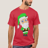 Chibi Santa green suit T-Shirt (Vorderseite)