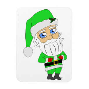 Chibi Santa grüner Anzug Magnet