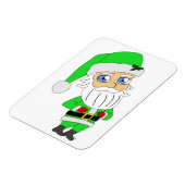 Chibi Santa grüner Anzug Magnet (Linke Seite)