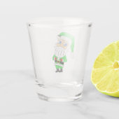 Chibi-Santa grüner Anzug Schnapsglas (Rückseite)