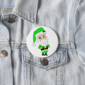 Chibi-Santa im grünen Anzug Button (Beispiel)