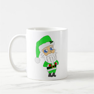 Chibi-Santa im grünen Anzug Kaffeetasse