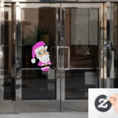 Chibi-Santa im rosa Anzug Fensteraufkleber (Büro Tür)