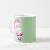 Chibi-Santa im rosa Anzug Kaffeetasse (Vorderseite Links)