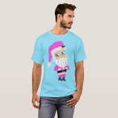 Chibi-Santa im rosa Anzug T-Shirt (Vorne ganz)