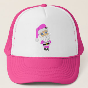 Chibi-Santa im rosa Anzug Truckerkappe