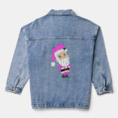 Chibi Santa pink suit Jeansjacke (Rückseite)