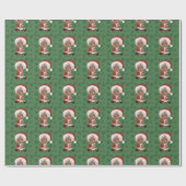 Chibi Santa (Version 3) Geschenkpapier (Flach)