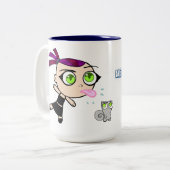 Chibi schäumend u. Germaine-Tasse Zweifarbige Tasse (Vorderseite Links)