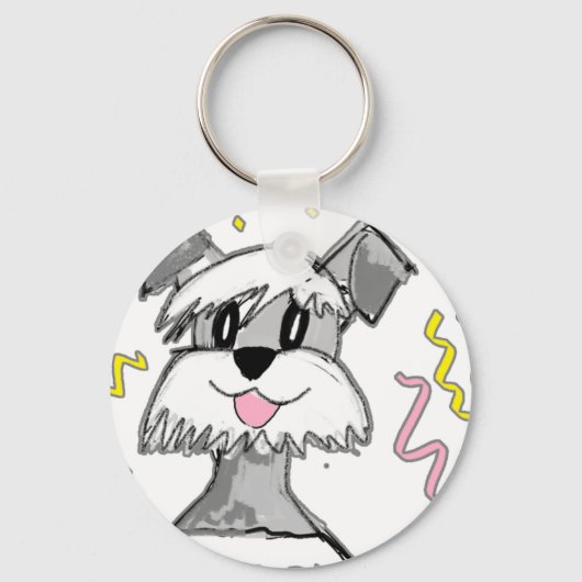 Chibi Schnauzer Schlüsselanhänger (Vorderseite)