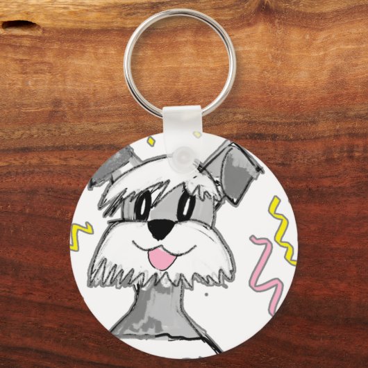 Chibi Schnauzer Schlüsselanhänger (Vorderseite)