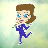 Chibi-Schwanz Fensteraufkleber (Blatt 3)