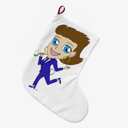 Chibi-Schwanz Großer Weihnachtsstrumpf (Vorderansicht (hängend))