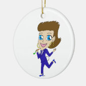 Chibi-Schwanz Keramik Ornament (Links)