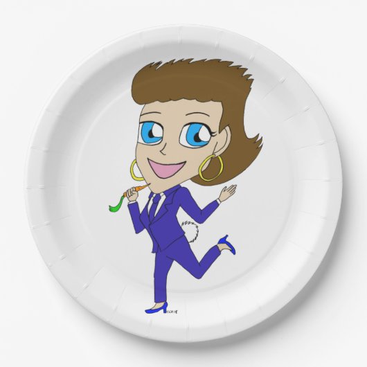 Chibi-Schwanz Pappteller (Vorderseite)