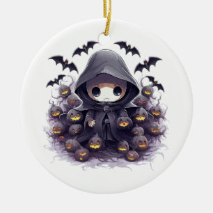 Chibi-Sensei des Todes Halloween - Süße dunkle Fan Keramik Ornament