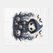 Chibi-Sensenmann Halloween - Whimsical Dark Fan Fleecedecke (Vorderseite (Horizontal))