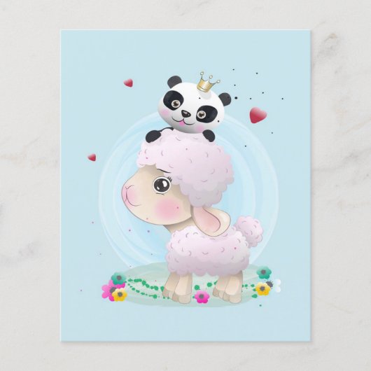 Chibi Sheep | Baby Sheep | Kids Liebe Lamm Flyer (Vorne)