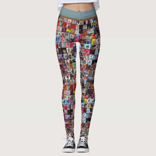 Chibi Sketch Foto Wall Leggings (Vorderseite)