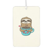 Chibi Sloth Coffee Lover � Cute Kawaii Sloth Huggi Autolufterfrischer (Vorderseite)