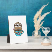 Chibi Sloth Coffee Lover � Cute Kawaii Sloth Huggi Fotoplatte (Seite)