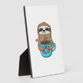 Chibi Sloth Coffee Lover � Cute Kawaii Sloth Huggi Fotoplatte (Seite)
