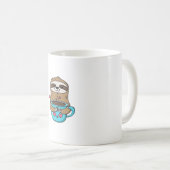 Chibi Sloth Coffee Lover � Cute Kawaii Sloth Huggi Kaffeetasse (VorderseiteRechts)