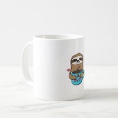 Chibi Sloth Coffee Lover � Cute Kawaii Sloth Huggi Kaffeetasse (Vorderseite Links)