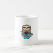 Chibi Sloth Coffee Lover � Cute Kawaii Sloth Huggi Kaffeetasse (Mittel)
