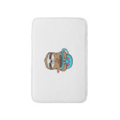 Chibi Sloth Coffee Lover - Niedlich Kawaii Sloth H Badematte (Vorderseite Vertikal)