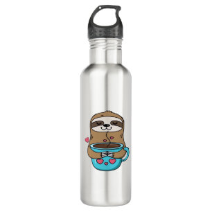 Chibi Sloth Coffee Lover - Niedlich Kawaii Sloth H Edelstahlflasche