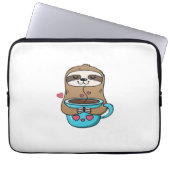 Chibi Sloth Coffee Lover - Niedlich Kawaii Sloth H Laptopschutzhülle (Vorderseite)