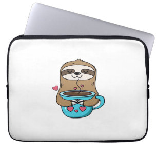 Chibi Sloth Coffee Lover - Niedlich Kawaii Sloth H Laptopschutzhülle