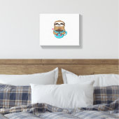 Chibi Sloth Coffee Lover - Niedlich Kawaii Sloth H Leinwanddruck (Insitu (Schlafzimmer))