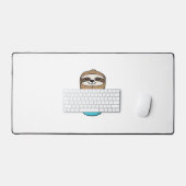 Chibi Sloth Coffee Lover - Niedlich Kawaii Sloth H Schreibtischunterlage (Tastatur & Maus)