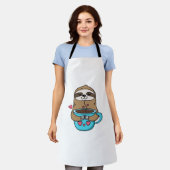 Chibi Sloth Coffee Lover - Niedlich Kawaii Sloth H Schürze (Getragen)