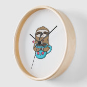 Chibi Sloth Coffee Lover - Niedlich Kawaii Sloth H Uhr (Winkel)