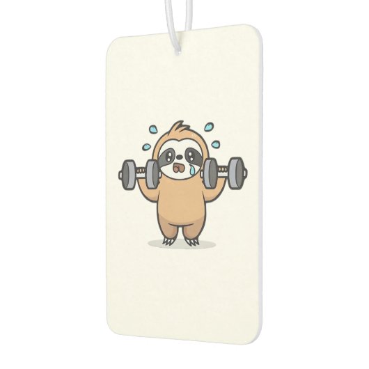 Chibi Sloth Gym Fail � Cute Kawaii Funny Workout A Autolufterfrischer (Links)
